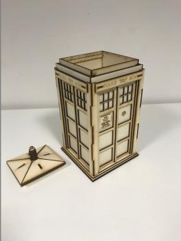 Doctor-Who - Die Tardis XXL - 3D Laser Cut Model - open